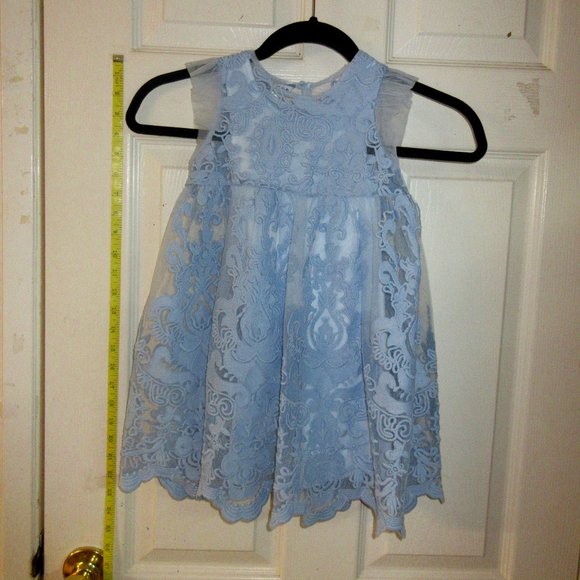 Girls size 2T Blue Lace lined sleeveless dress from Pippa & Julie - Picture 1 of 12